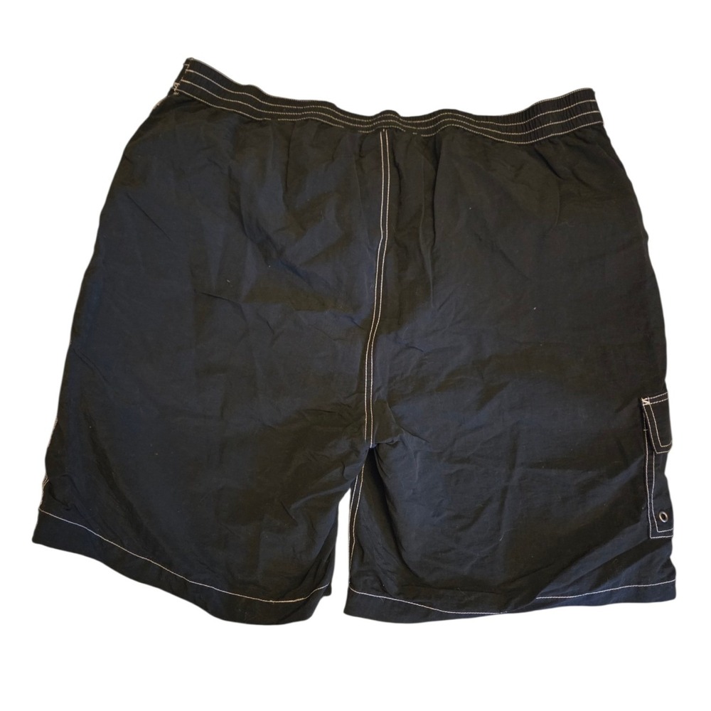 Polo Ralph Lauren Mens XXL Black Swim Trunks Contrast Stitch Cargo Board Shorts - Picture 2 of 5
